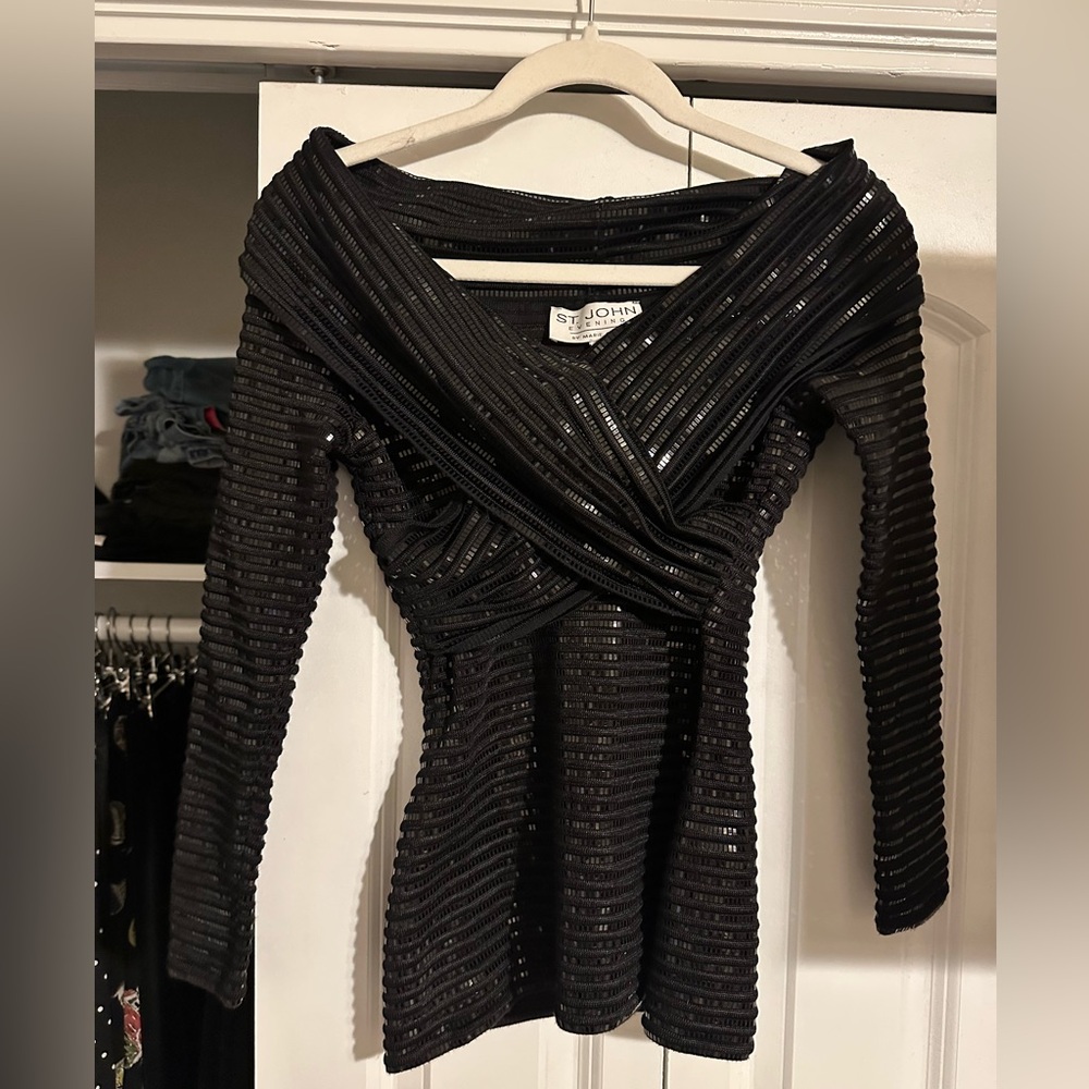 St. John Black Women's Top